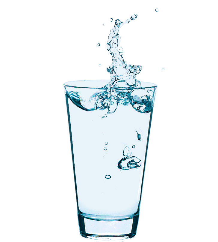 A glass of water 